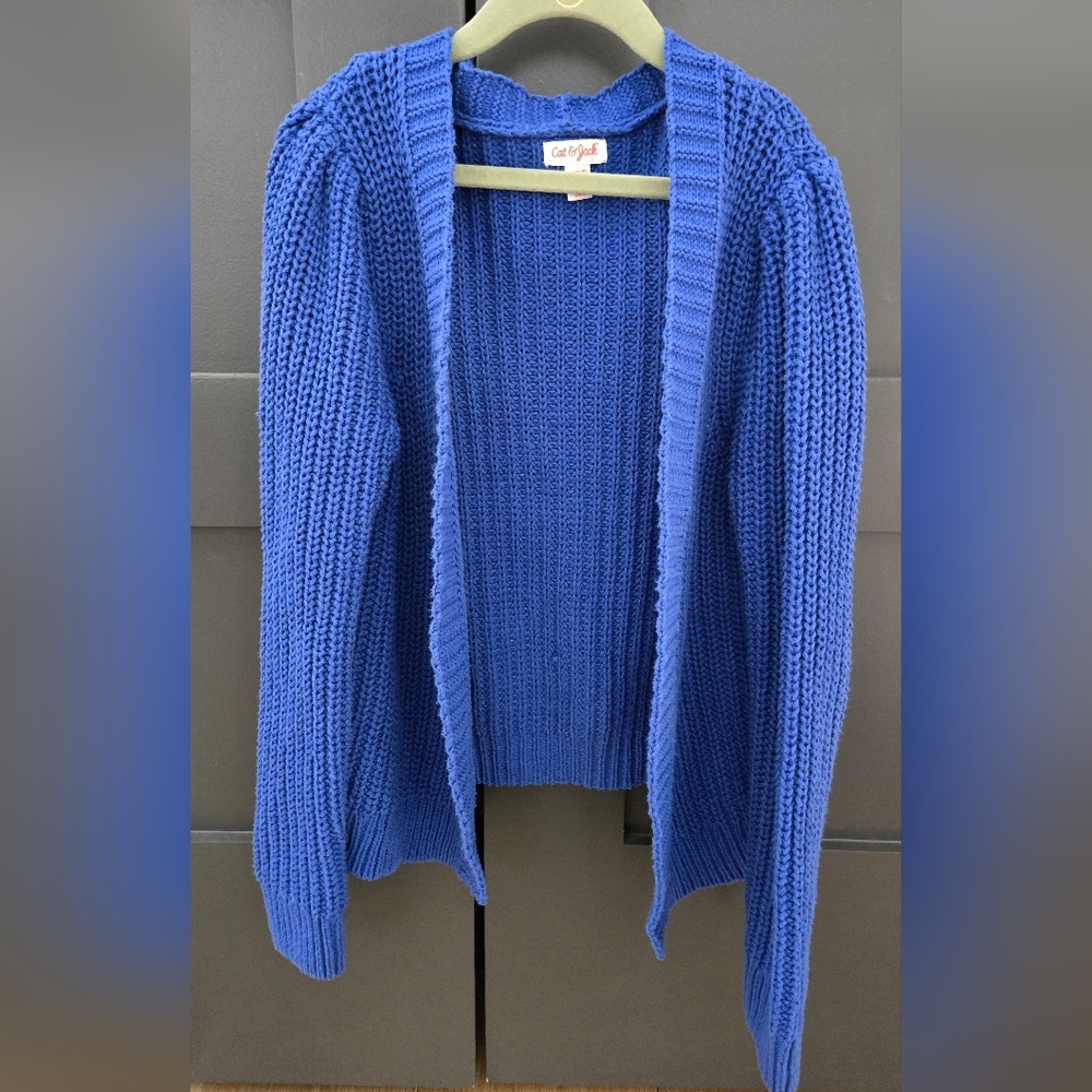 Cat & Jack Kids Blue Knit Cardigan Sweater
